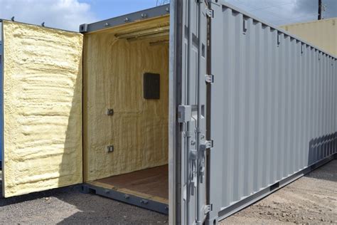 hot hot does it get in steel connex box|batt insulation for conex container.